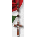 Brown Wood Bead Rosary